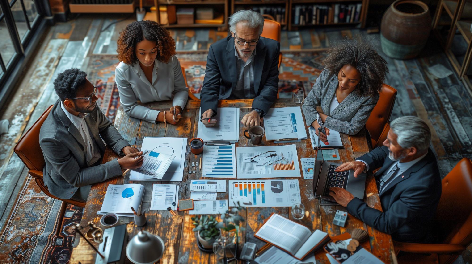 Executive team collaboration on digital transformation initiatives for Malaysian corporations